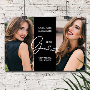 Poster Félicitations à l'obtention du diplôme Black Moder