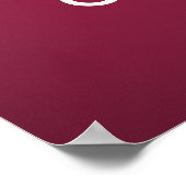 Poster Félicitations à Maroon Rouge Or Jaune & Blanc (Coin)