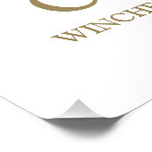 Poster Félicitations à notre diplômé coutume d'or script (Coin)