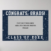 Poster Félicitations aux diplômés, Cadre photo de graduat (Devant)