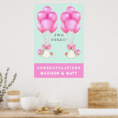 Poster félicitations aux filles jumelles (Cuisine)