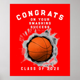 Poster Félicitations aux joueurs de l'équipe de basket-ba