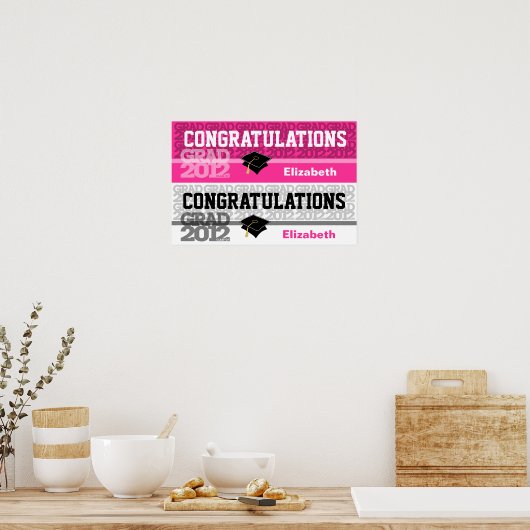 Poster Félicitations Classe d'affiche de bannière 2012 ro (Cuisine)