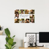 Poster Félicitations diplômé 10 photo fête de graduation  (Bureau à domicile)