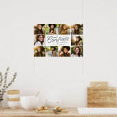 Poster Félicitations diplômé 10 photo fête de graduation  (Cuisine)