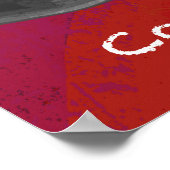 Poster Félicitations Diplômé Noir et Rouge (Coin)