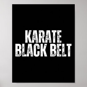 Poster Félicitations Karate Ceinture Noire Pour Enfants F