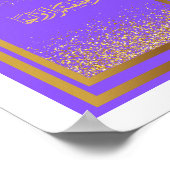 Poster Félicitations mariages en arabe en couleur violett (Coin)