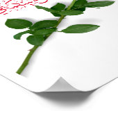 Poster Félicitations mariages en couleur rouge et Rose (Coin)