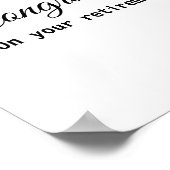 Poster Félicitations minimales simples nom de la retraite (Coin)