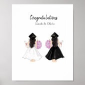 Poster félicitations personnalisées, diplômé (Devant)