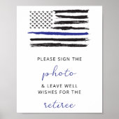 Poster Félicitations Police Officier Parti de retraite Po (Devant)