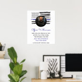 Poster Félicitations Police Officier Parti de retraite Po (Bureau à domicile)