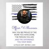 Poster Félicitations Police Officier Parti de retraite Po (Devant)