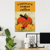 Poster Félicitations pour la fête de mariage (Bureau à domicile)