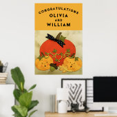Poster Félicitations pour le Mariage de la Mariée (Bureau à domicile)