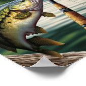 Poster Félicitations pour le thème de la pêche du Parti d (Coin)