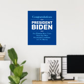 Poster Félicitations Président Biden Candidat le plus vot (Bureau à domicile)