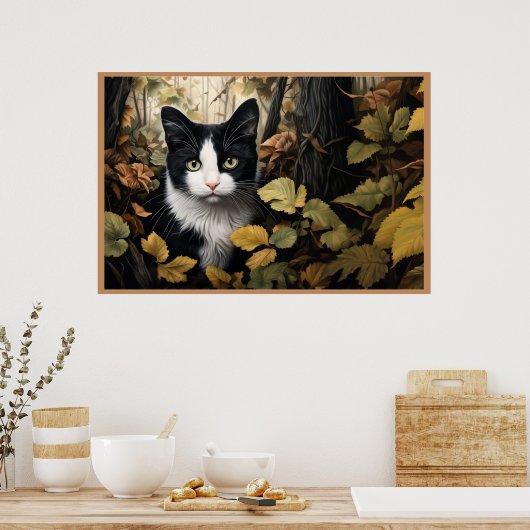 Poster Feline Adventures in the Forest (Cuisine)