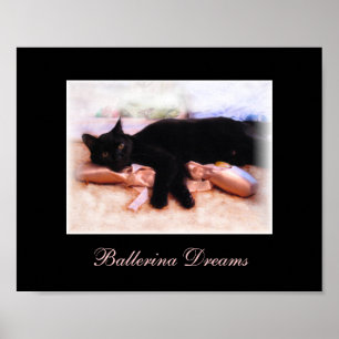 Poster Feline Ballerina - Ballerina Dreams Imprimer