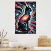 Poster Feline Cosmos (Cuisine)