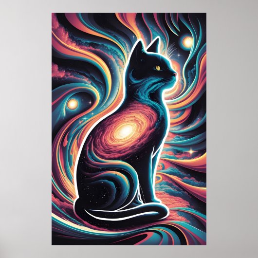 Poster Feline Cosmos (Devant)