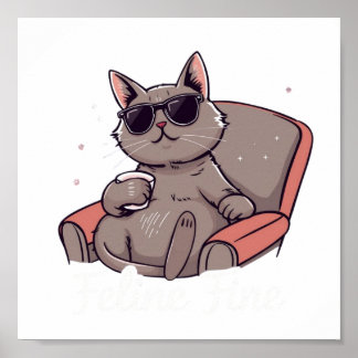 Poster Feline Fine Digital Download - Parfait pour DTF Pr