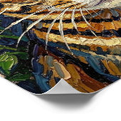 Poster Feline & Floral | Cute Artistic Cat (Coin)