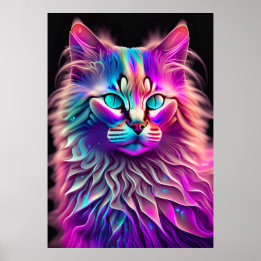 Poster Feline Fractal Beauty 250