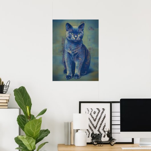 Poster Féline Mystique (Bureau à domicile)