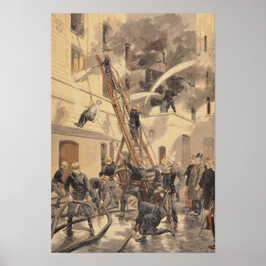 Poster Felix Faure avec les pompiers (Devant)