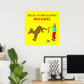 Poster feliz cumpleanos (Bureau à domicile)