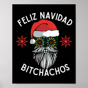 Poster Feliz Navidad Achos Funky Spanish Joyeux Noël
