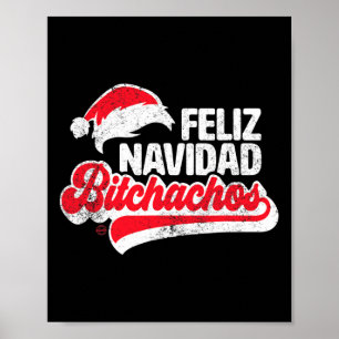 Poster Feliz Navidad Achos Funny Santa Claus