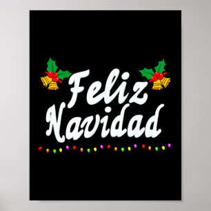 Poster Feliz Navidad Famille de Noël Hommes Femmes Enfant