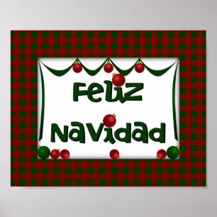 Poster Feliz Navidad - Joyeux Noël - Wall Art