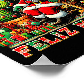 Poster Feliz Navidad Mexican Christmas Santa Sombrero Cac (Coin)