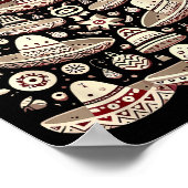 Poster Feliz Navidad Mexican Sombrero Christmas Tree Men  (Coin)