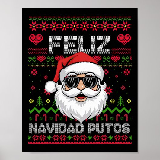 Poster Feliz-navidad Putos Chingon Noël laid (Devant)