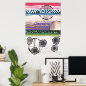 Poster Fell Top Imaginaire, peinture mixte originale (Bureau à domicile)