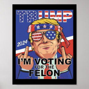 Poster Felon Trump 2024 Voter Pour Le Felon
