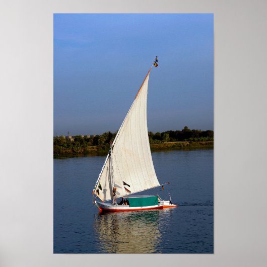 Poster Felucca le long du Nil - Assouan, Egypte (Devant)