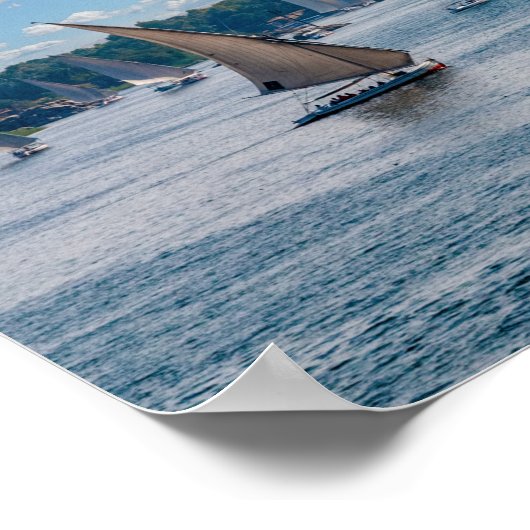 Poster Feluccas le long du Nil - Assouan, Egypte (Coin)