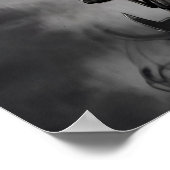 Poster Female Firefighter Smoke American Flag Tribute (Coin)