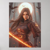 Poster Female Samurai Warrior No.2 – Halloween Edition  (Devant)