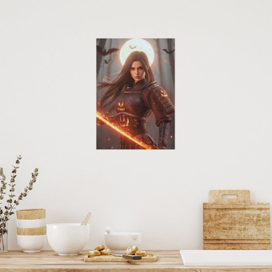 Poster Female Samurai Warrior No.2 – Halloween Edition  (Cuisine)