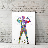 Poster Female Soccer Player