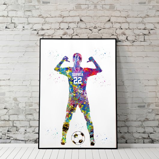 Poster Female Soccer Player