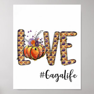 Poster Femens Love Gaga Vie Citrouille Automne Halloween