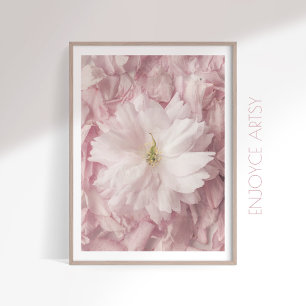 Poster Feminine rose cerisier fleur photo mur art